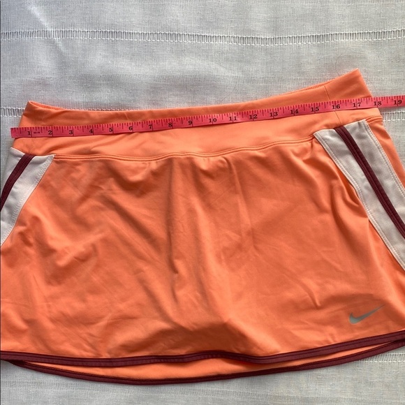 Nike Women's Athletic Dry Fit Skort - Orange and Burgundy - Picture 9 of 10
